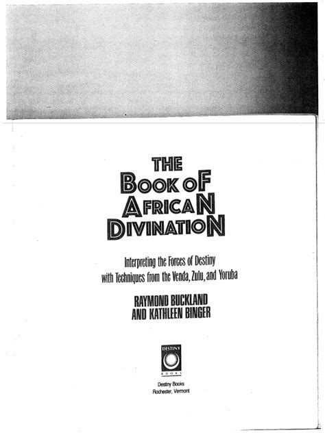 Downloadable PDF of the book on African divination